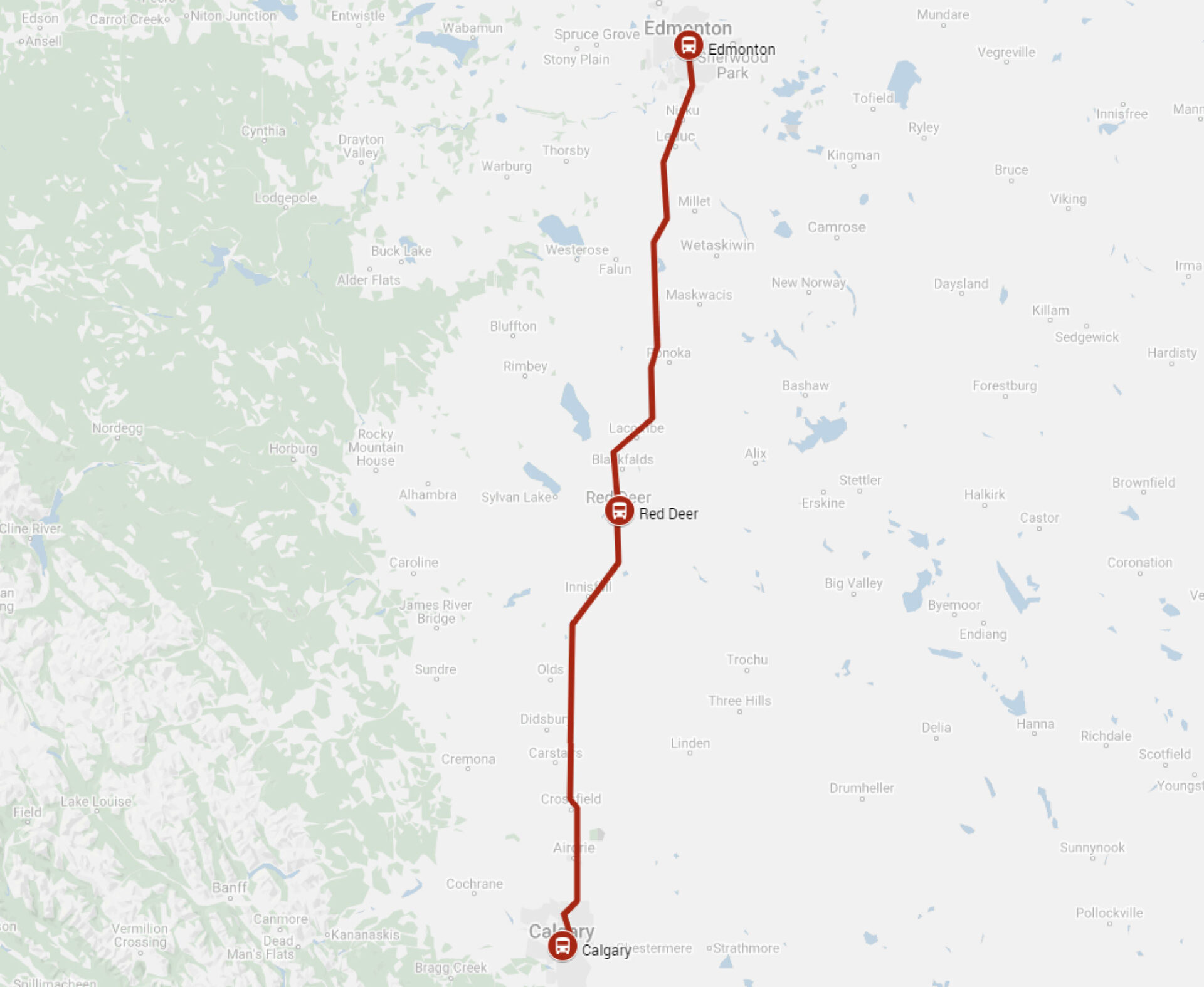 Caglary to Edmonton Red Aarrow