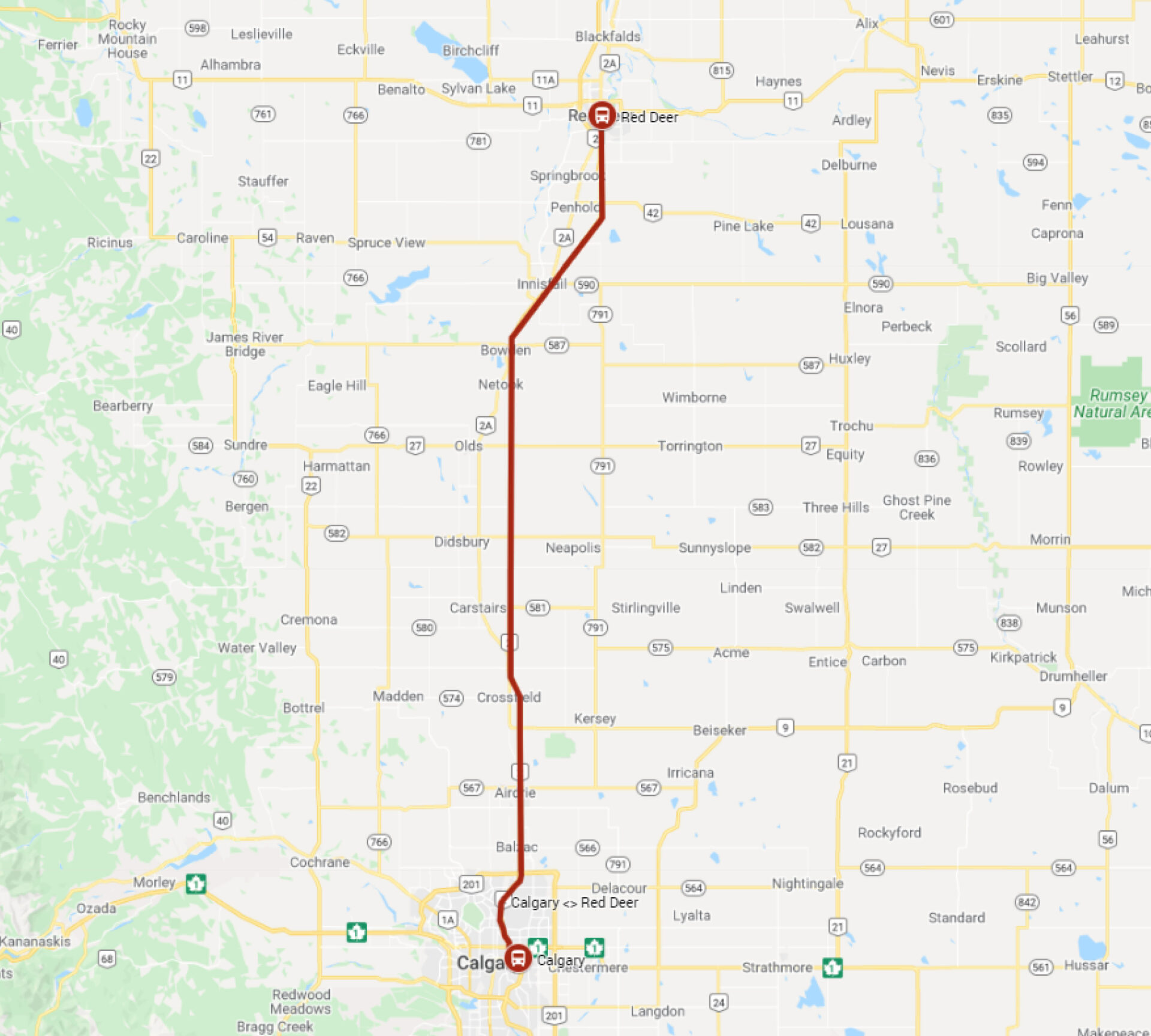 Calgary to Red Deer - Red Arrow