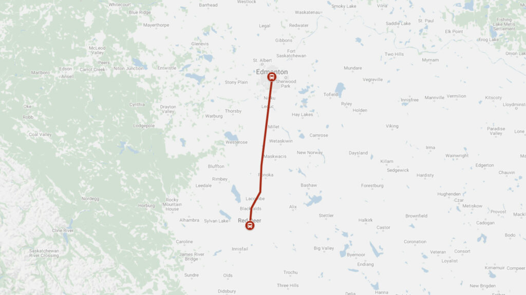 Edmonton to Red Deer