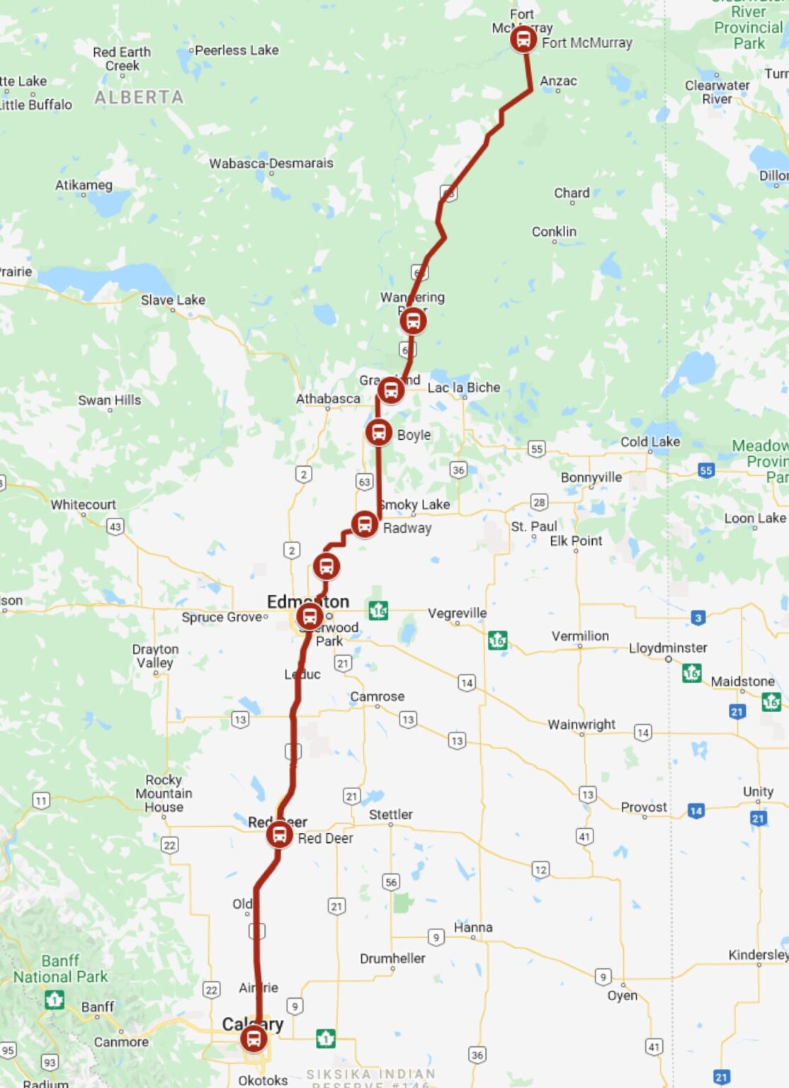Fort McMurray to Calgary Red Arrow Fort McMurray to Calgary Red Arrow